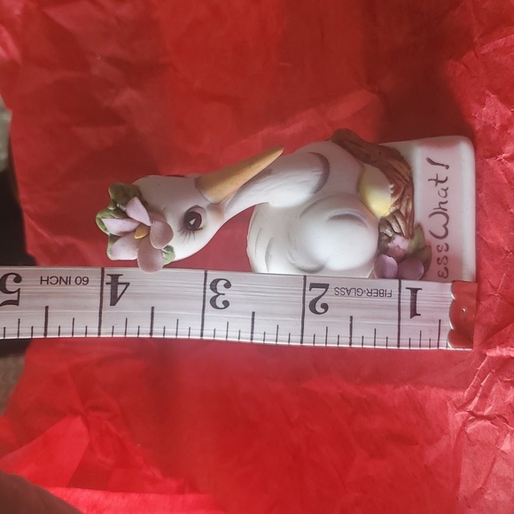 Vintage  Wilton 1972 Cake Topper Stork on Nest " Guess What " - Picture 6 of 6